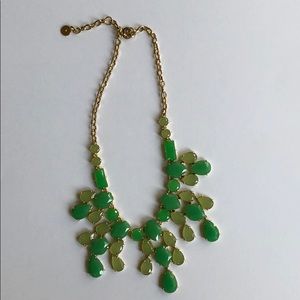 Stella & Dot green stone statement necklace